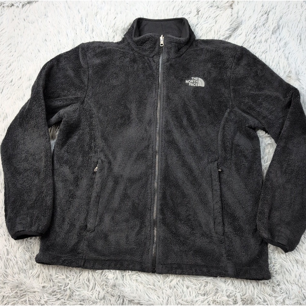 The North Face Jacket Womens XL Black Cozy Soft Zip Up Pockets Fleece Comfort